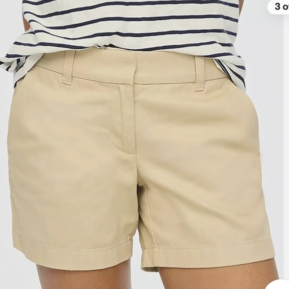 J. Crew Tan Stretch Chino Cotton Shorts - Picture 3 of 10